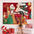 thumbnail image 1 of Tapiz de tela para decoración de fiestas navideñas, póster de saludos navideños, 1 of 6