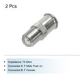 thumbnail image 3 of Quick Coaxial Connector Coax Coupler F Male to F Female Push on Adapter 75 Ohm Waterproof TV, Coaxial Cable 2pcs, 3 of 6
