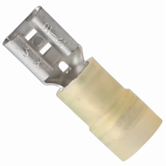 640907-2 - QUICK CONN FEM YEL 0.250IN 12-10 AWG 6.4X0.8MM NYLON DOUBLE CRIMP (4 pcs/pkg)