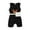 Black, variant on WEIYLL Girls Romper Sleeveless Ribbed Belt Waist Bag Outfits Cartoon Butterfly Print Black Toddler Playsuit for 6-9 Months