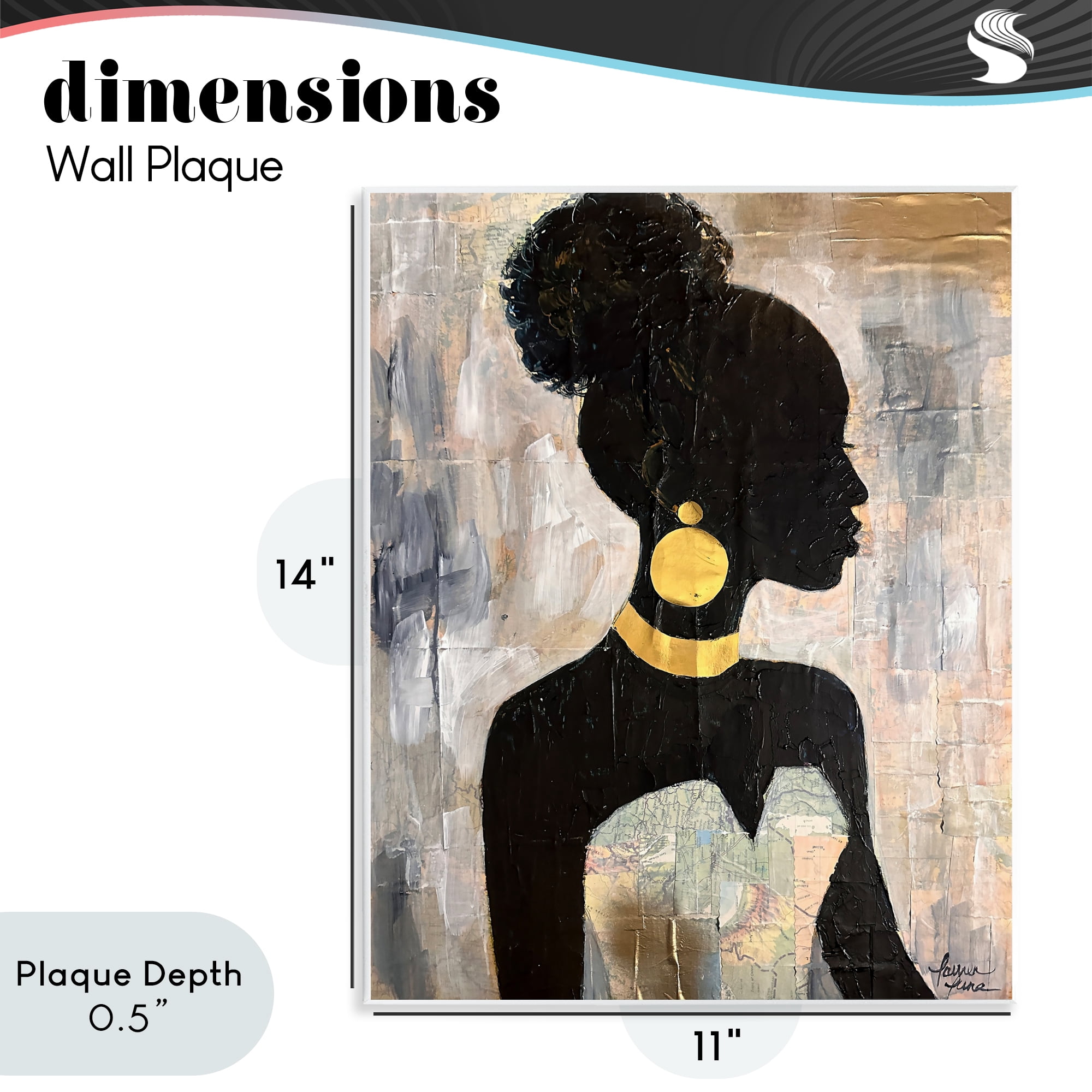 Stupell Industries Elegant Fashion Silhouette Wall Plaque Art, design by Lauren Luna