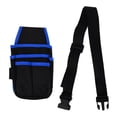 thumbnail image 1 of Professional Multiple Pockets Electrician Waterproof Small Bag Polyester Belt Technician Work Organizer Hardware Tools Pouch for DIY Electricians Carpenters Builders (blue edge), 1 of 9