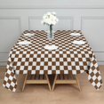 thumbnail image 3 of Brown and White Checkerboard Pattern Square Tablecloth,Waterproof Square Table Cover,Wipeable Spillproof Washable Table Cover for Home Kitchen Party Decor 60"x60"(152x152cm), 3 of 6