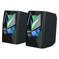 thumbnail image 2 of PEONAVET Computer Audio Computer Audio Computer Speaker 2PCS RGB Backlight Desktop External Speaker Home Decoration Computer Speaker, 2 of 7