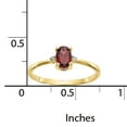 thumbnail image 5 of 14k Diamond & Garnet Birthstone Ring, 5 of 7