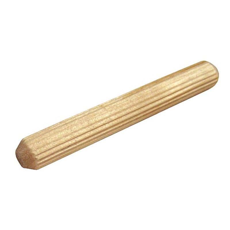 1/4" x 2" Birch MG Pins / Fluted Wooden Dowels 15PK Cindoco Wood Plugs