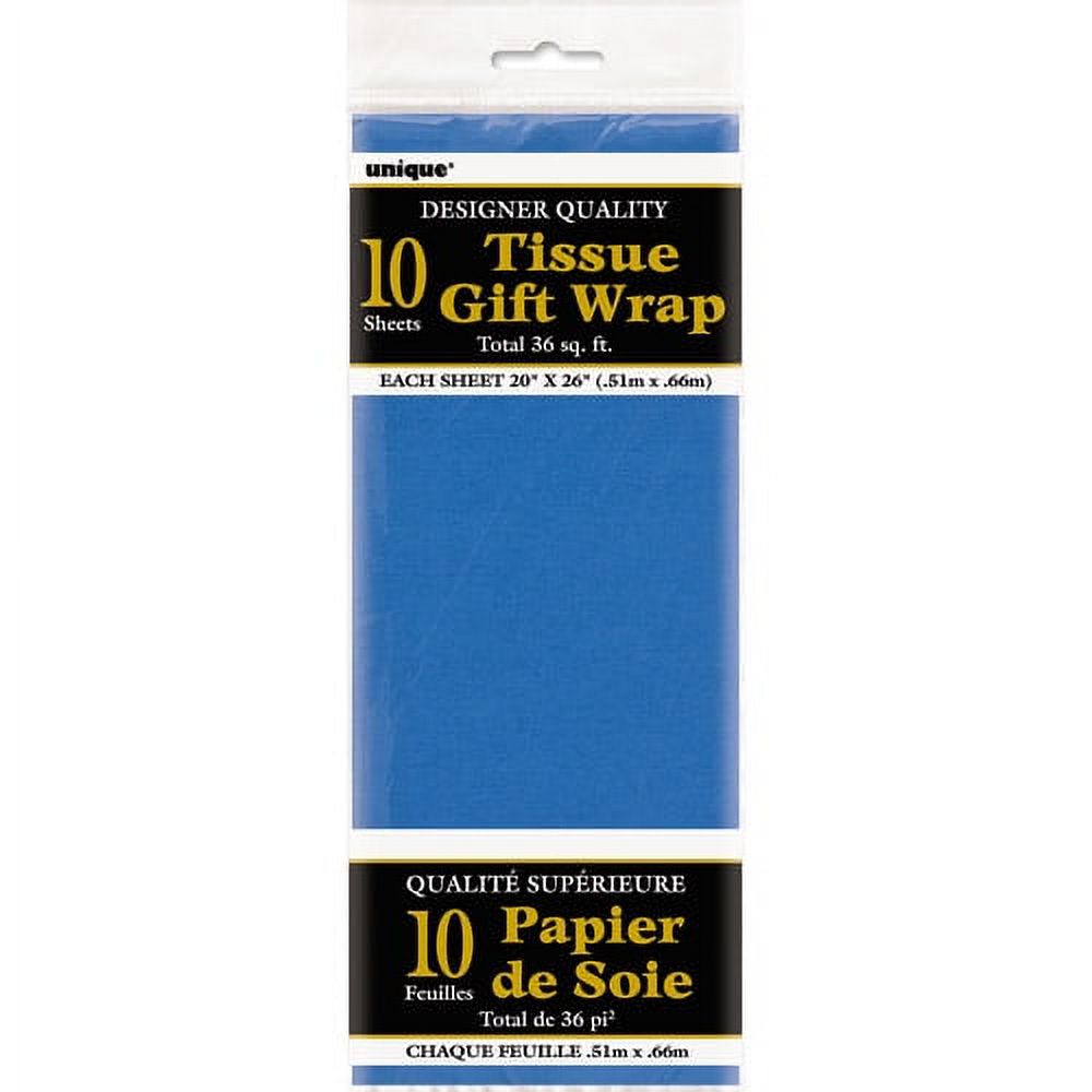 Unique Industries Royal Blue Paper Gift Wrap Tissues, (10 Count) - image 2 of 2