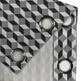 thumbnail image 4 of Ambesonne Geometric Grommet Curtain, Chevron Zigzags Cubes, 50" x 72", Black Grey and Pale Grey, 4 of 6