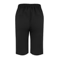 thumbnail image 4 of Gunia Linen Blend Pants For Women Capri Pants Capris Beach Cropped Trousers Drawstring Side Split Casual Ladies Pant Vacation Summer Pants, 4 of 5
