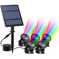 thumbnail image 1 of Solar Pond Lights (5 Pack), Underwater Solar Spotlights with 2 Modes, IP68 Waterproof Lighting, RGB Color Changing Landscape Lights, Garden Lighting, 1 of 5