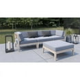 thumbnail image 2 of Linon Morningside Outdoor Acacia Wood 4 Piece Set with Gray Cushions in Natural, 2 of 15