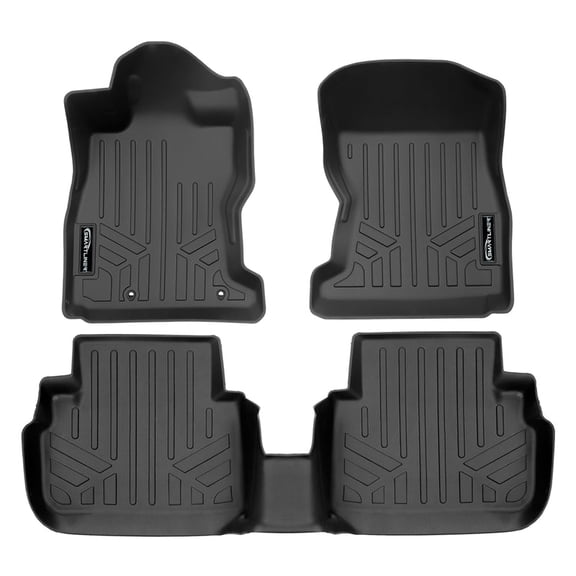 SMARTLINER All Weather Protection Custom Fit Black 2 Row Floor Mat Liner Set Compatible With 2022-2024 Subaru WRX