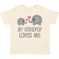 thumbnail image 3 of Inktastic My Grandpop Loves Me Elephant Boys or Girls Toddler T-Shirt, 3 of 5