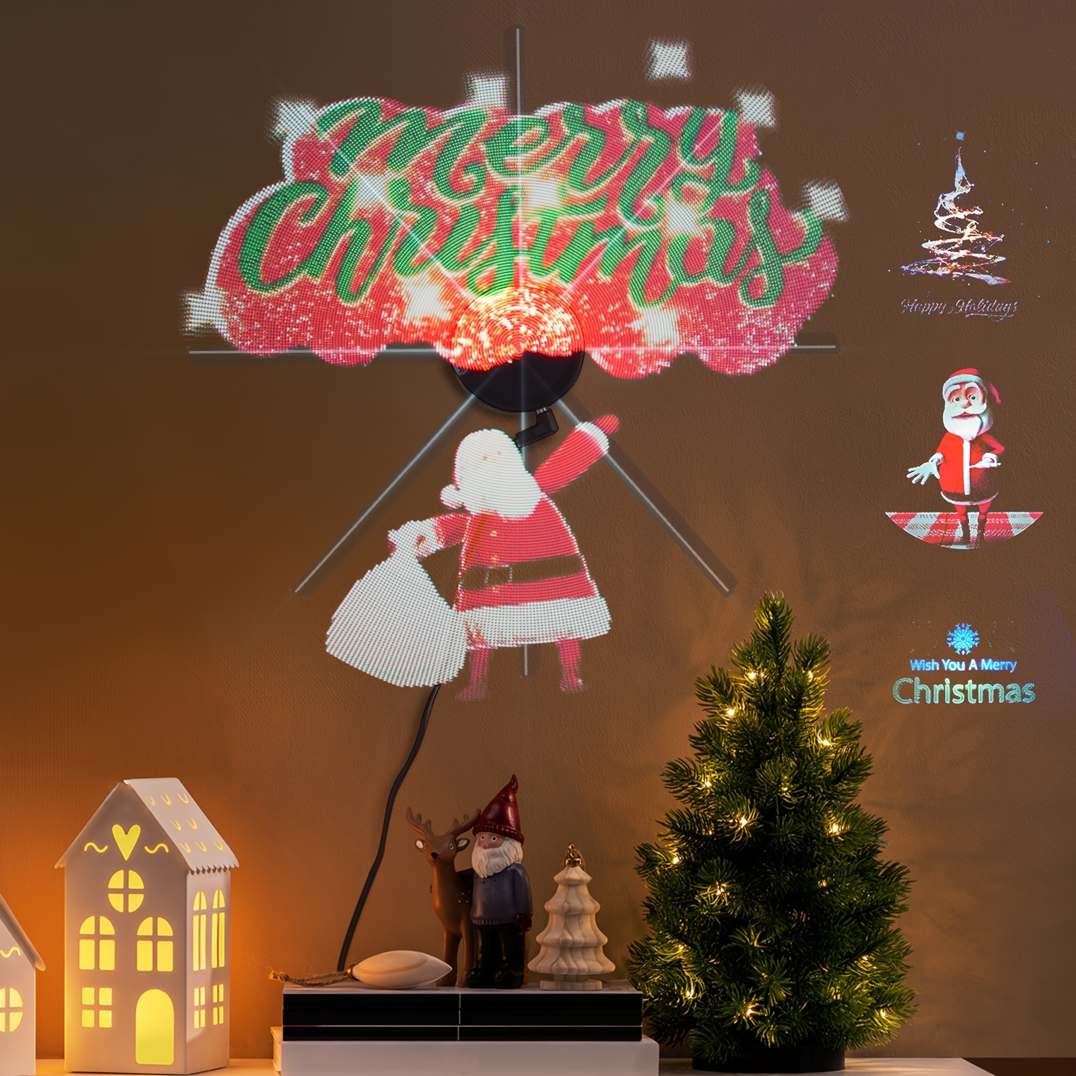 3D Hologram Fan, 52cm 3D Hologram Projector HD LED ResolutionAdvertising Display with Remote for Business, Bar, Halloween
