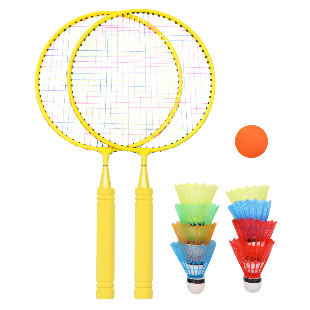 Details about   2 x Badminton Racket with 3 Types Ball Set Children Practice Badminton Equipment 