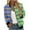 Green, variant on QATAINLAV Bomber Jackets for Women Fashion Stripe Causal Zip Up Coats Fall Long Sleeve Stand Collar Baseball Jacket Lightweight Outerwear Tops, Hot Pink, S
