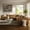 Camel, variant on Modway Auren 5-Piece Leather Upholstered L-Shaped Sofa in Coffee
