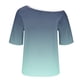 thumbnail image 2 of TaTaai Off Shoulder Loose Short Sleeved Home Top, Women Slanted Neck Printed Style, Regular Length, Spring Summer Daily Leisure Clothing Gift, 2 of 6