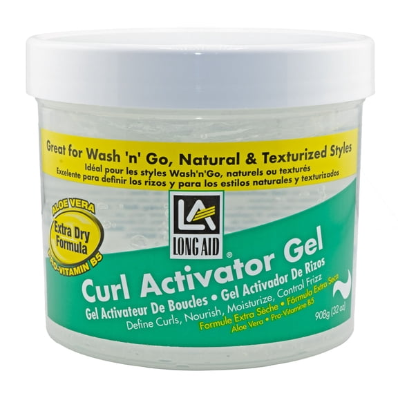 Long Aid Extra Dry Curl Activator Gel 32 oz (Pack of 2)