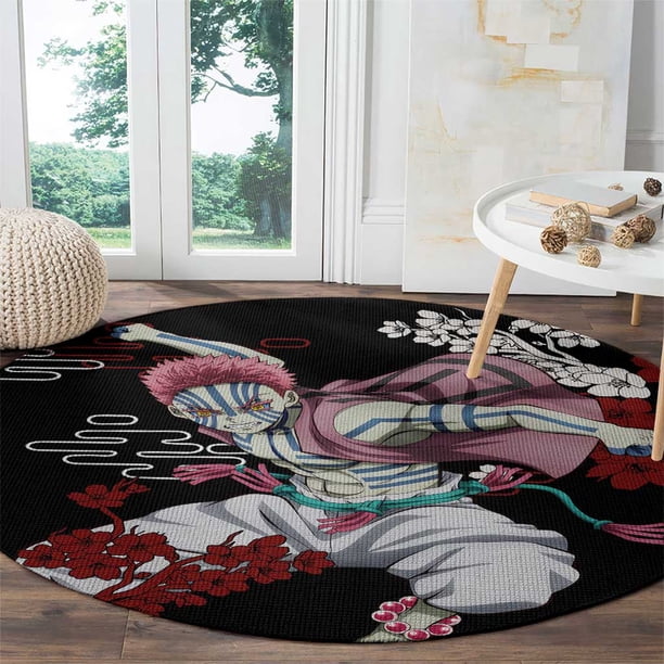 2枚セットKoji Yamaguchi Rug Akaza - Demon Slayer Round Carpet Anime Japan Style Rug - Walmart.ca