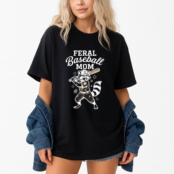 Feral Baseball Mom 1 T-Shirt – Sports Enthusiast Theme – Mother's Day Gift
