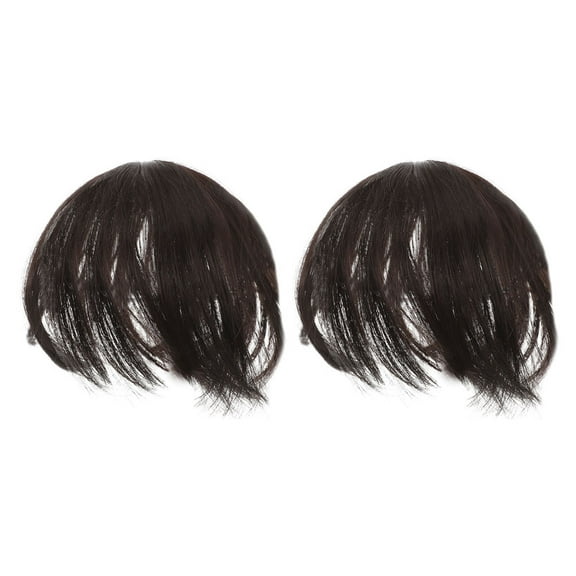 2 Pcs Hairline Topper Hairpieces for Women Toppers Women's Dark Brown