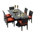 thumbnail image 2 of TK Classics Napa Rectangular Outdoor Patio Dining Table with 6 Armless Chairs, 2 of 2