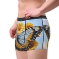 thumbnail image 5 of Salouo Vibrant Butterfly And Sunflowers Print Men's Boxer Briefs,Breathable Underwear Elastic Waistband Briefs for Men -XX-Large, 5 of 8