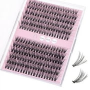 ALLOVE Lash Clusters 2 Styles Individual Lashes D Curl 10-16 Mixed 144 Pcs Reusable Cluster Lashes Individual Lash Extensions for Self-application DIY at Home-Pro 4