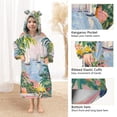 thumbnail image 3 of FORMRS Wearable Blanket Hoodie with Sleeves for Kids Cozy Flannel Sweatshirt, Floral Seaside, 3 of 7