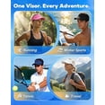 thumbnail image 6 of CZADY Women's Golf Visor, Lightweight Packable Stretchy Sun Hat, Quick-Dry for Running Tennis Outdoor, Adjustable Fit, Pink, 6 of 7