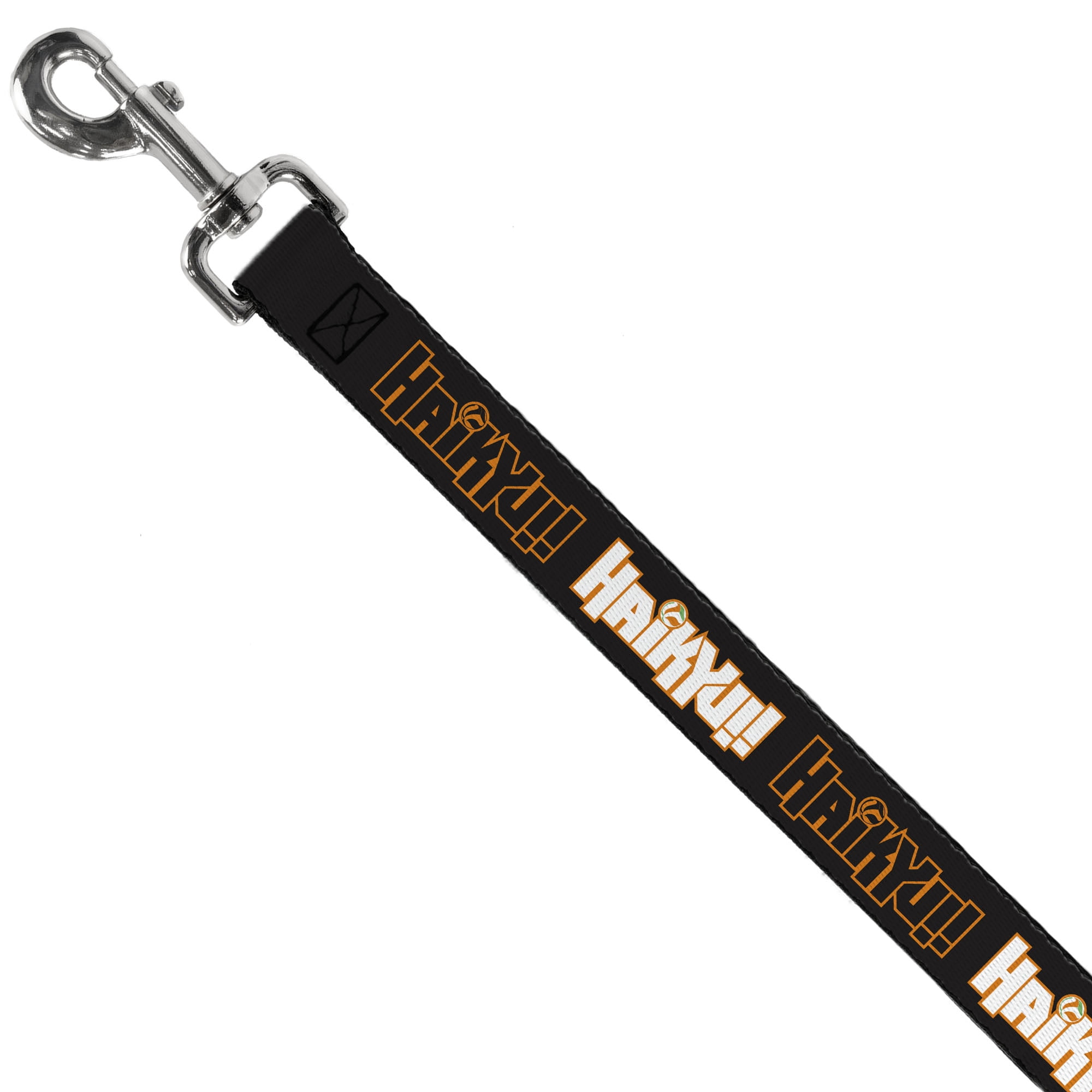 Crunchyroll Pet Leash, Dog Leash, Haikyu Title Logos Black Orange White, 6 Feet Long 1.0 Inch Wide