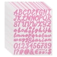 thumbnail image 1 of Paquete de 760 10 Hojas de Stickers de Letras Brillantes Autoadhesivos Color Rosa, 1 of 6