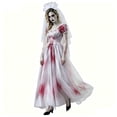 thumbnail image 5 of Women's Ghost Zombie Bride Halloween Vampire Cosplay Outfit Scary Party Stage Performance Fancy Dress Up, 5 of 5