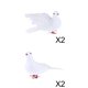 thumbnail image 1 of 4 Piezas de Plumas Artificiales Paloma Bnca, Adornos Decorativos para Pájaros Soledad Simulación de paloma, 1 of 7