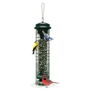 Brome Squirrel Solution150 Squirrel-Proof Bird Feeder, Green, 4 Perches, Free Seed Funnel, 2.6 lb Capacity