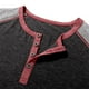 thumbnail image 4 of Blusas y camisas de manga larga con cuello redondo para hombre, informales, de manga larga, cuello redondo, medio botón, a cuadros, con bolsillos y bloques de color, blusas de poliéster para hombre, 4 of 7