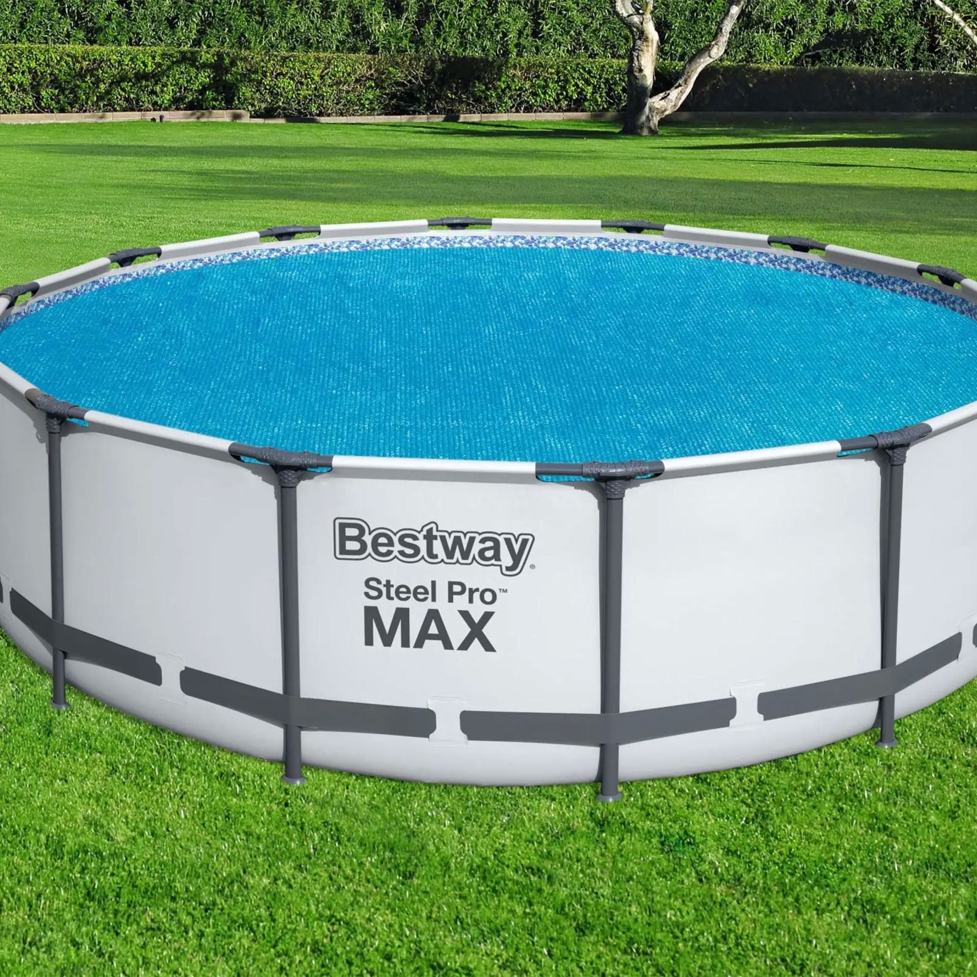 Bestway Flowclear Solar Pool Cover - for 14 ft Round Above-Ground Pools - Blue