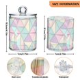 thumbnail image 5 of Yayeee 4 Pack Qtip Holder Bathroom Cotton Swab Canister with Lid Clear Dispenser Set, Purple Geometric, 5 of 6