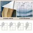 thumbnail image 3 of Mountains Blue Gold Kitchen Window Curtains, Swag Curtains Valance for Bedroom Living Room Bathroom, Modern Green Forest Trees Rod Pocket Window Treatment Curtain Block Drapes 2 Panels 28"x36", 3 of 9