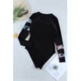 thumbnail image 2 of ABPHQTO Bañador de mujer Sky Blue Leaves Print Zip-up manga larga Surf Rash Guard, 2 of 5
