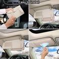 thumbnail image 5 of Luxtrada Beige Sun Visor Car Facial Tissue Box Faux Leather Paper Holder Case Cover, 5 of 8