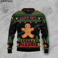 thumbnail image 3 of Suéteres de punto navideños con diseño divertido de hombre de jengibre, comida, regalo divertido de Navidad y Halloween, jerséis para parejas, fiestas, unisex, informales, 3, 3 of 5