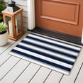 thumbnail image 5 of Area Rugs 2x3,Simple Blue Grey White Stripes Non Slip Washable Rug Indoor Carpet Soft Floor Rugs for Home Living Room Bedroom Dining Room Office, 5 of 9