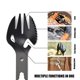 thumbnail image 2 of Escalada Llave de cuchara de tenedor Spork de acero inoxidable multifuncional para picnic (negro), 2 of 5
