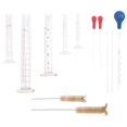 thumbnail image 2 of Graduated Cylinder Set,Borosilicate Glass Measuring Cylinders in with Pipettes/Stirring Rods/Clean B, 2 of 5