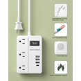 thumbnail image 4 of Regleta de alimentación ROOTOMA de 2 a 3 puntas con USB-C de 4 salidas de 4 pies, 4 of 7