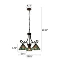 thumbnail image 3 of CHLOE Lighting INNES Mission Tiffany-style Blackish Bronze 3 Light Mini Chandelier 22" Wide, 3 of 4