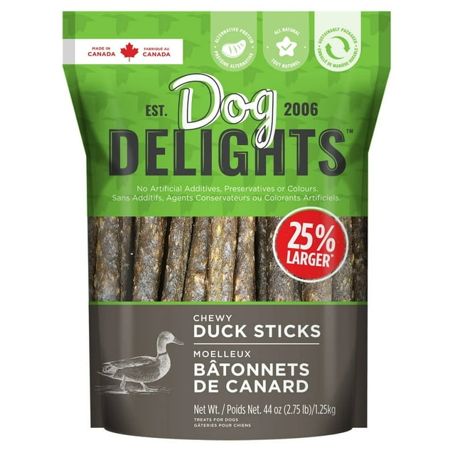 Dog Delights Bâtonnets de Canard à Mâcher, 1,25 kg (2,75 lb.)
