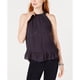 thumbnail image 1 of Tommy Hilfiger Blusa sin mangas estampada con cuello alto para mujer, azul, XX-Large, 1 of 1